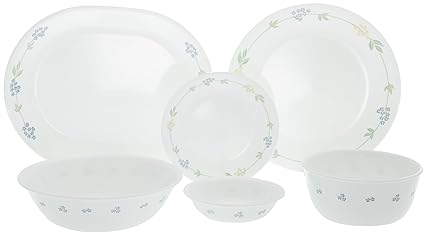 Corelle Essential Secret Garden Round Dinner Set, 21-Pieces