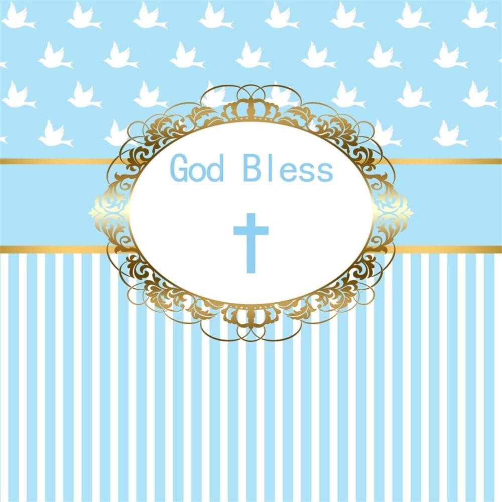 Amazon Com Lfeey 8x8ft Cross God Bless Infant Baptism Photography Background Pigeon Blue Stripes Baby Shower Christening Ceremony Backdrop For Boy Girl Photo Studio Props Camera Photo lfeey 8x8ft cross god bless infant baptism photography background pigeon blue stripes baby shower christening ceremony backdrop for boy girl photo