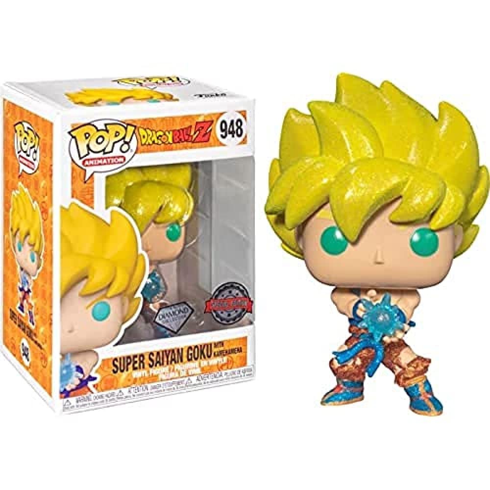 Funko Pop Figures Dragon Ball Z Super Sayian Goku Kamehameha #948 Pop Exclusive Diamond Collection Edition