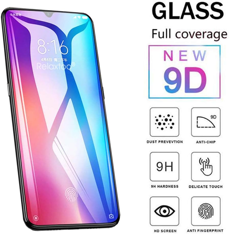 [2-Pack] Full Cover 9D Tempered Glass Screen Protector Film Ultra Thin for Xiaomi Mi9SE Mi9 SE MI 9 SE