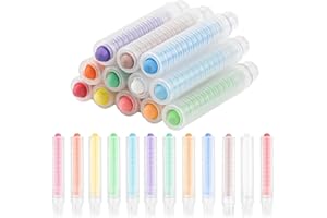 Taicols12pcs Dustless Chalk for Children Students Teacher Drawing Writing for Kids Dust Free Chalk Crayons for Kids Colored C