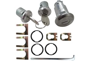 XSPANDER Doors Trunk Lock Key Cylinder w/Keys #608307#605533 Set Fit for Chevrolet Camaro Z28 Coupe 2-Door 5.0L 305Cu. In. V8 GAS OHV Naturally Aspirated 1982 1983 1984 1985 (2025 Updated)