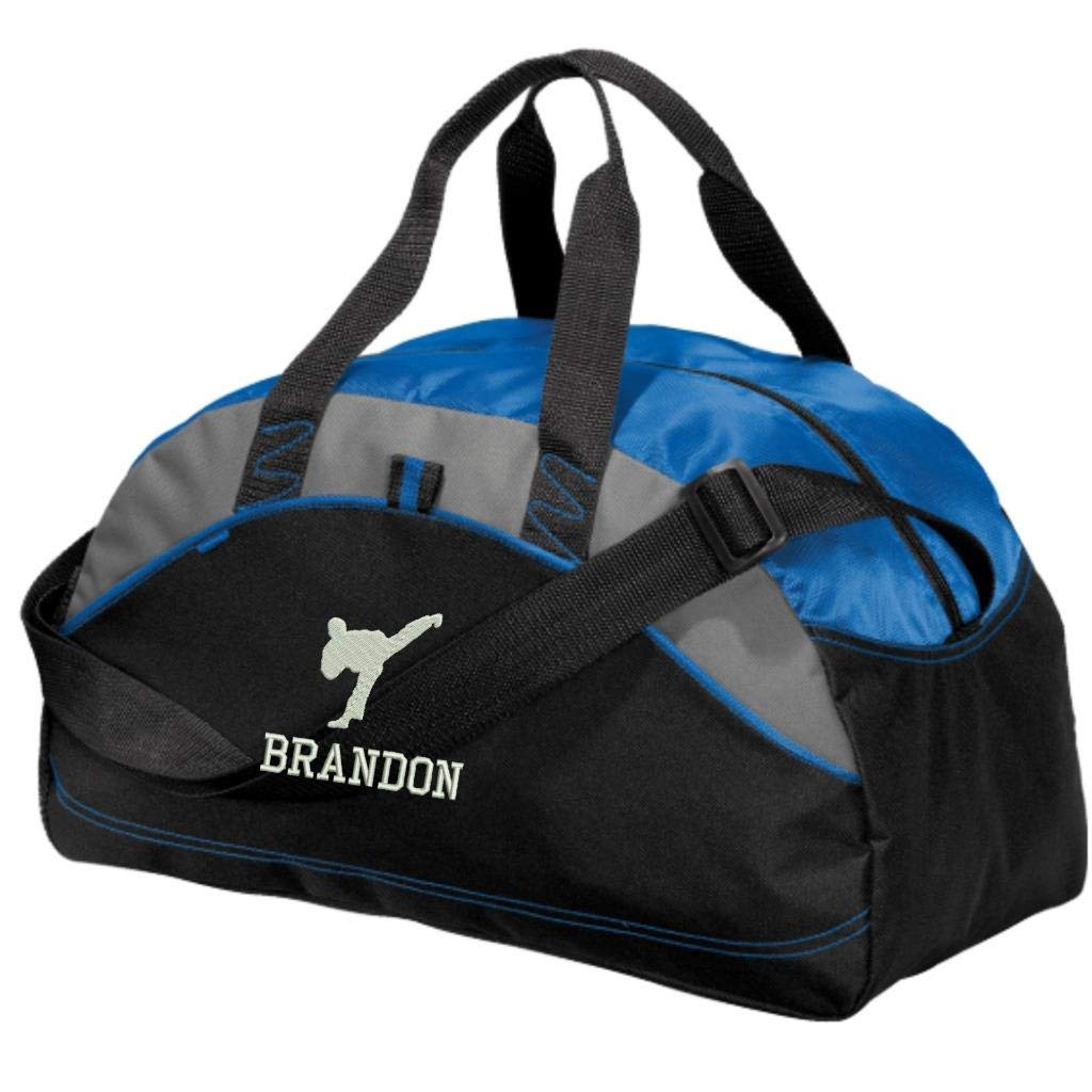 Personalized Karate Taekwondo Duffel Gym Bag - Embroidered (Royal Blue)