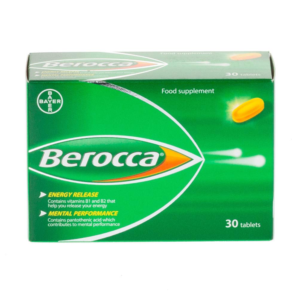 Berocca Vitamin C Film Coated Energy Tablets with Magnesium, Vitamin