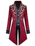 Crubelon Men's Steampunk Vintage Tailcoat Jacket