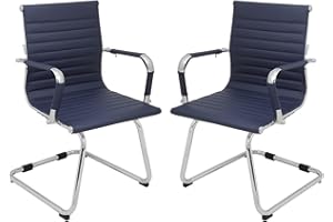 Okeysen Conference Room Chairs Set of 2, 2 Pack Modern Office Guest Chairs for Waiting Room, Reception Chairs with Mid Back & Sled Base.