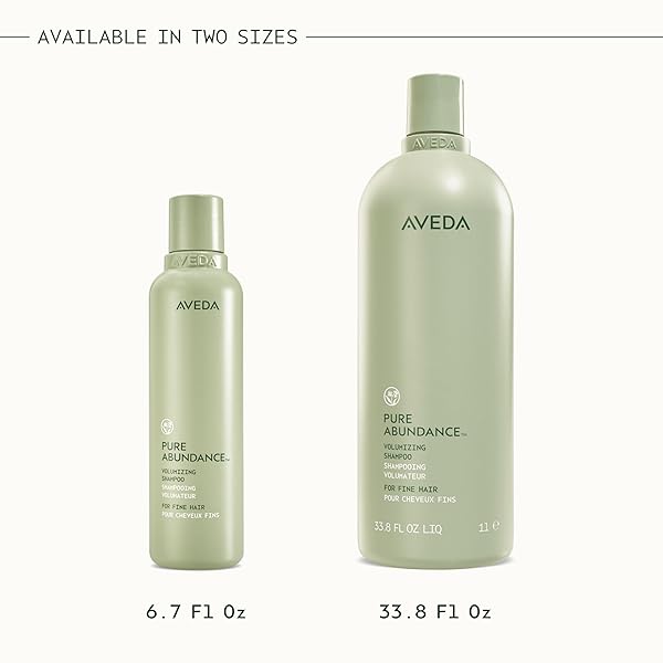 AVEDA PURE ABUNDANCE VOLUMIZING SHAMPOO | SHAMPOO FOR FINE HAIR | REMOVES PRODUCT BUILD-UP AND EXCESS OIL | 4X MORE VOLUME* | NOTES OF JASMINE, PEPPERMINT, PAMAROSA AND YLANG YLANG | 6.7 FL OZ