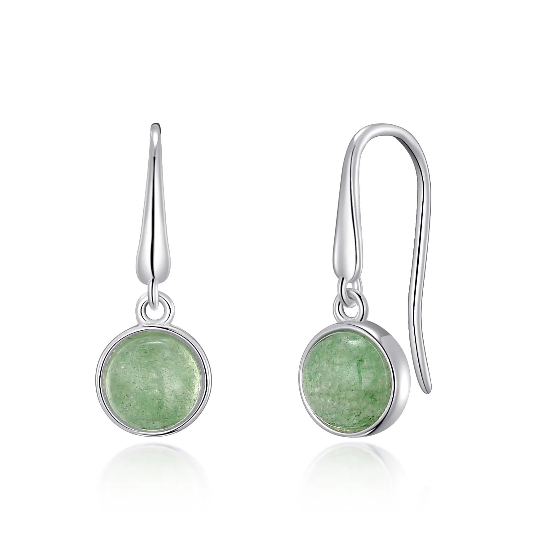 Philip Jones Green Aventurine Drop Earrings