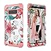 Galaxy Note 8 Case,CASY MALL 3-Layers Heavy Duty Hybrid Full-Body Protect Case for Samsung Galaxy Note 8 2017 Release Flower