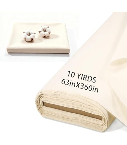 Amazon.com: Zoblise 100% Muslin Fabric by Yard, 5 Yards x 63