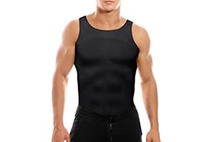 LGMTR Mens Slimming Body Shaper Vest, Gynecomastia Compression Shirts, Tummy Control Undershirts