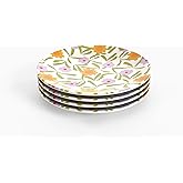 TervisHome Melamine Salad Plates - Set of 4 | Enchanted Garden Collection | Durable Stoneware-like Quality, Dishwasher Safe, Perfect for Indoor and Outdoor Use