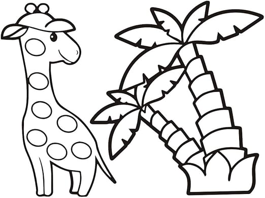 Amazon Com Jaromepower Diy Art Ctue Giraffe Coconut Wall