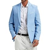 i · FineLong Men's Slim Fit Suit Jacket One Button Casual Lightweight Suit Daily Jacket Sport Coat