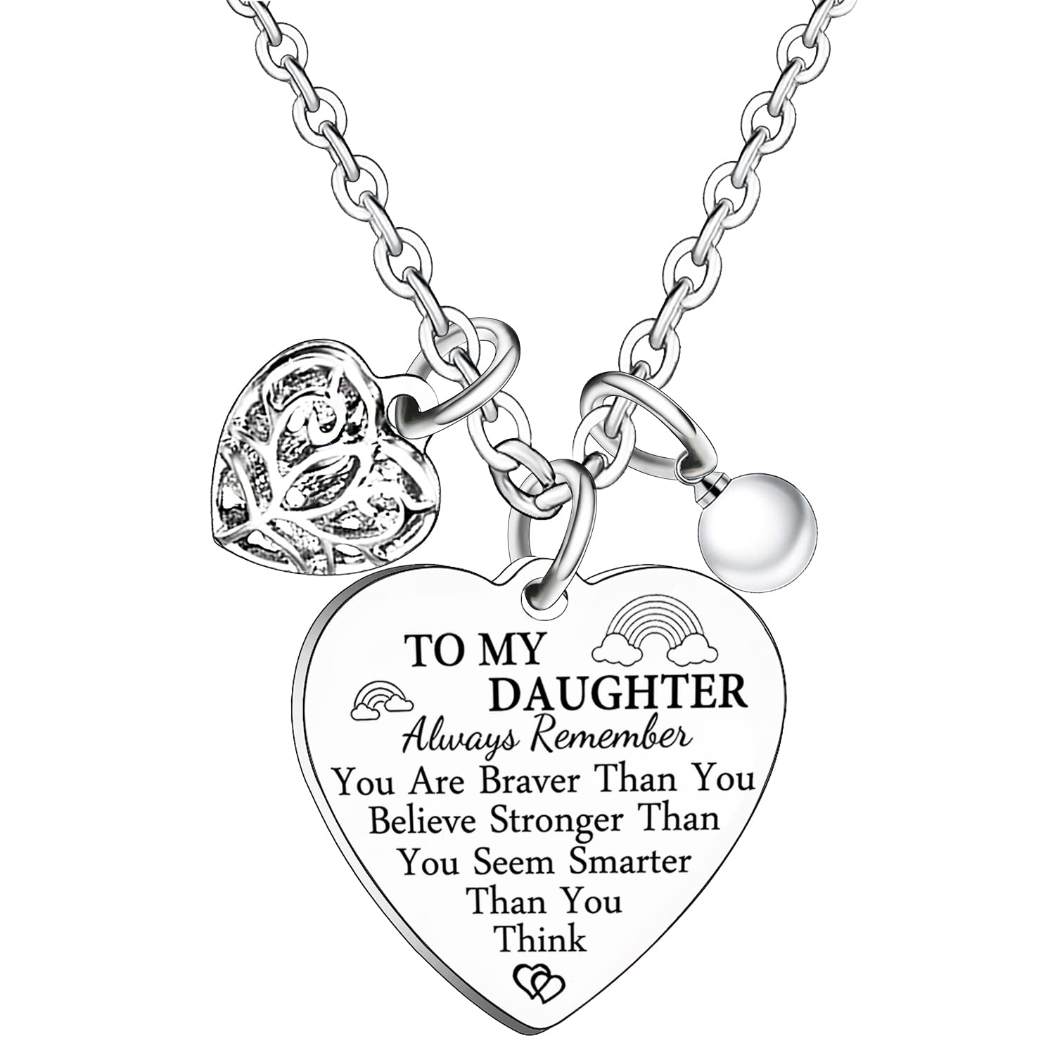 Nimteve Daughter Necklace Daughter Gifts From Mum Dad Daughters Christmas Gifts Inspirational Gift For Daughters Pendant Necklaces