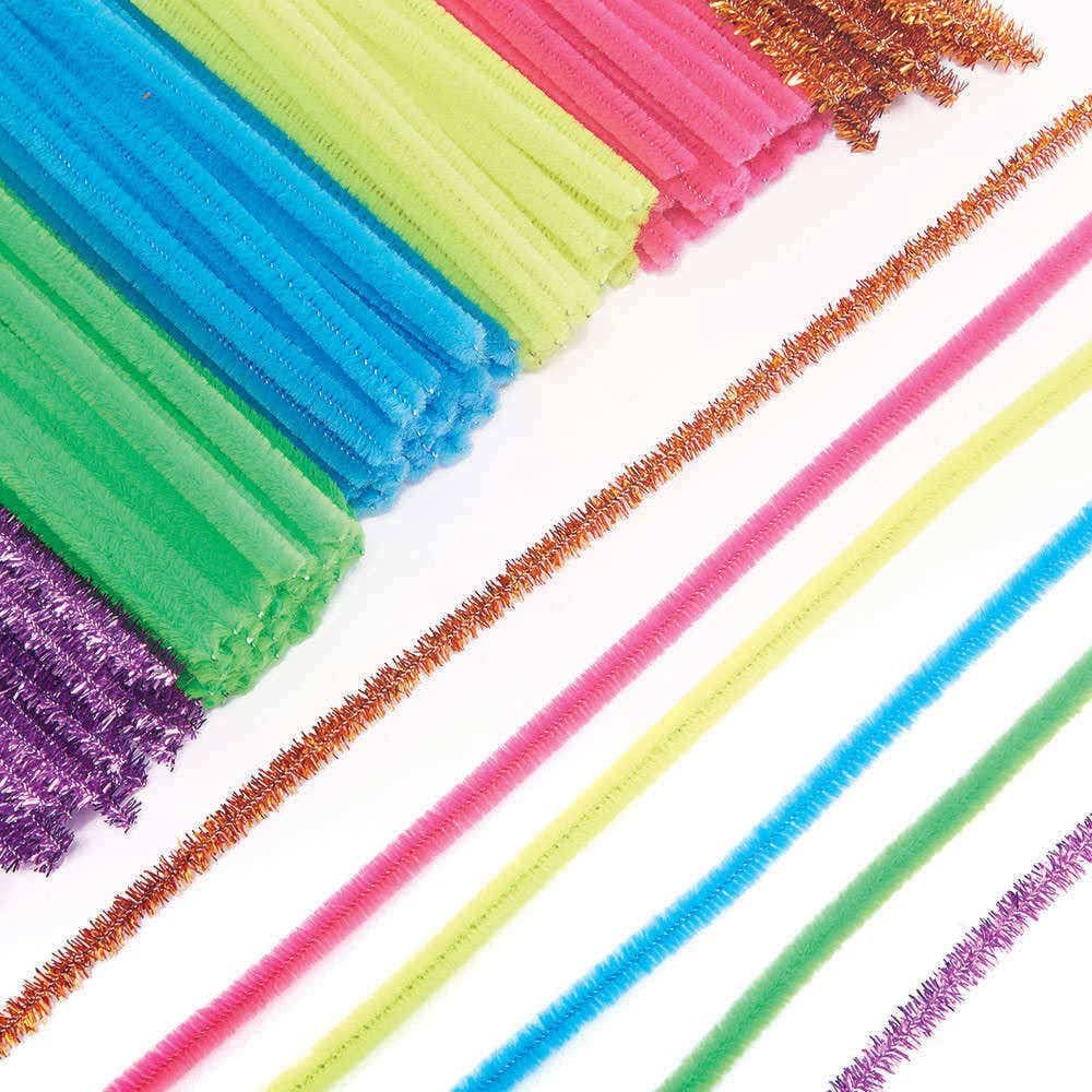 Baker Ross FC479 Fairy Coloured Pipe Cleaners - Pack of 204, Children's Craft Wire, Crafting Supplies for Kids Crafts