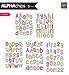 me & my BIG ideas Alpha Chips Designer Chipboard Letter Stickers, Cheri Alphabet, Multi-Color Glitter
