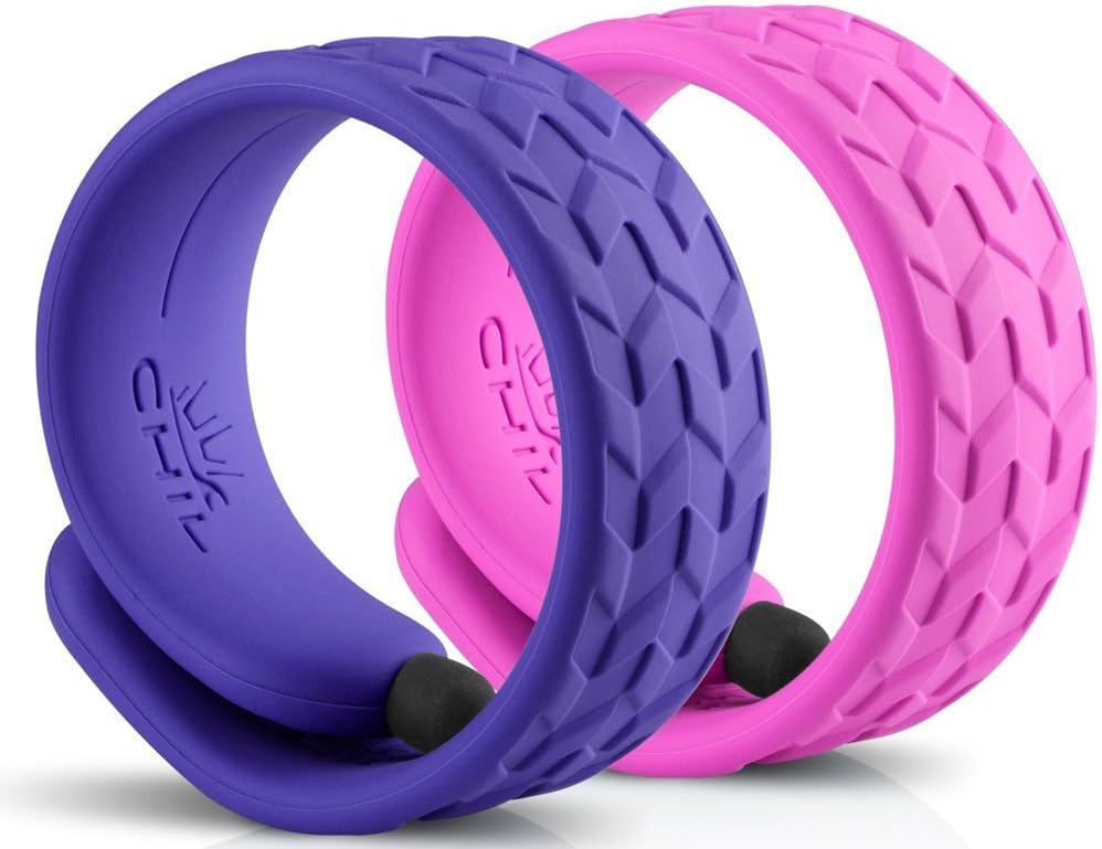 Chil Slap Stylus Fashion Bracelet 6.7-inch 2 Pack Violet and Pink Touch Screen Pen
