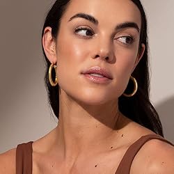 4mm Thick Gold Chunky Earrings Steling Silver Post