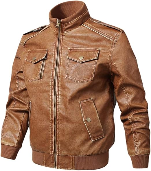 Chamarra polipiel hombre Clearance