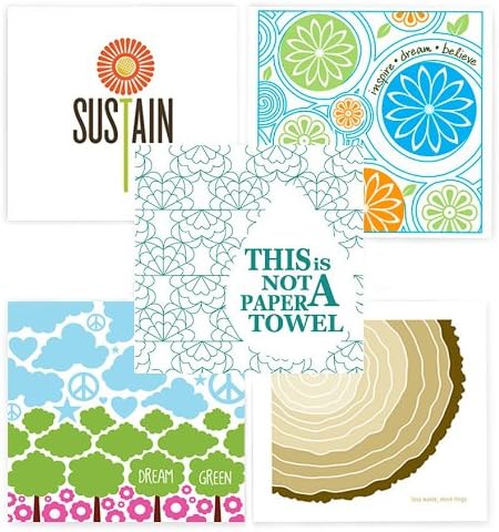 People Towels Reusable Hand Towels, 100% Organic Cotton, in For The Love Of Earth