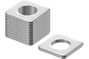 uxcell 50Pcs 5/8" Square Plate Washer for 5/16" Bolt, 304 Stainless Steel Bearing Plate Flat Washers Spacer Gasket for Machin