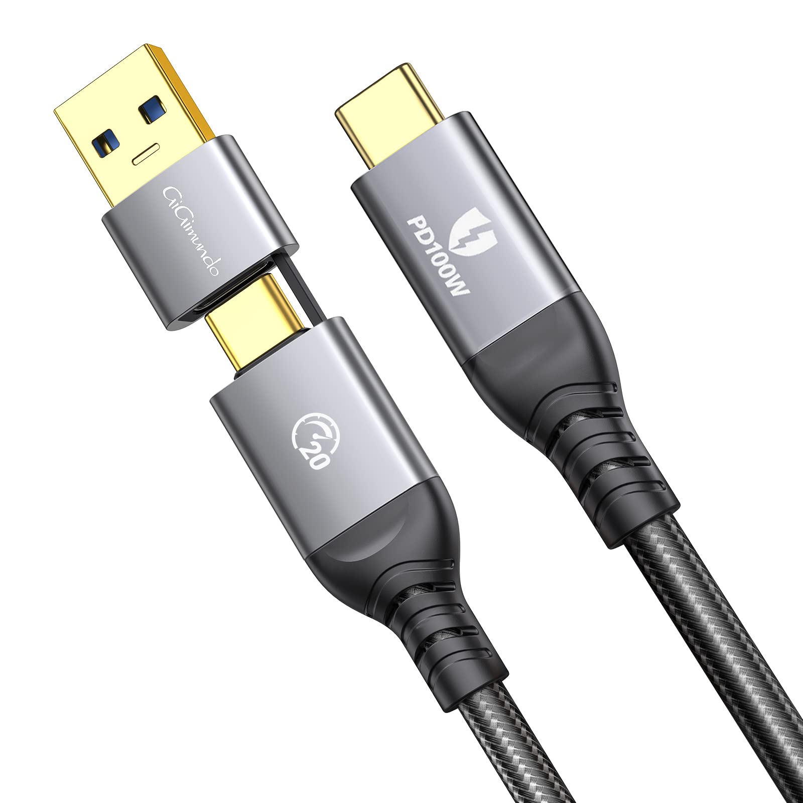 GiGimundo 20Gbps USB C Data Cable 1M, Fast Charging USB C Cables 100w, USB3.2 Gen 2x2, Support 4K 60Hz Video, USB C Charger Cable for for iPhone 17/16/15, iPad Pro, Samsung, MacBook