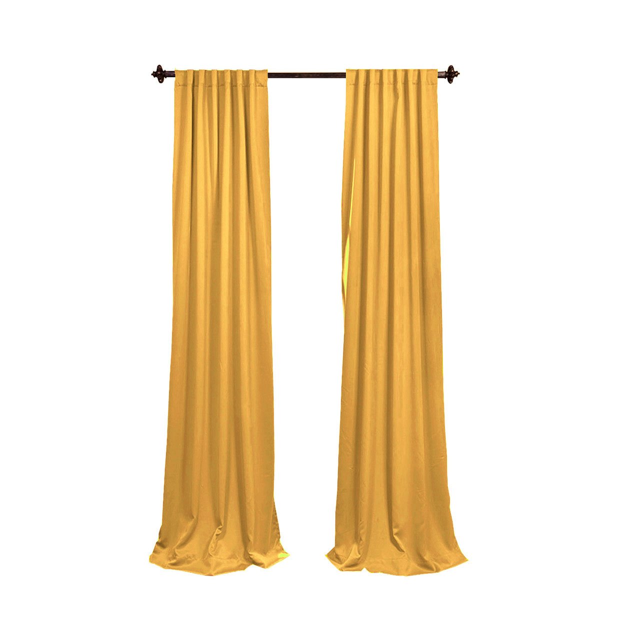 LA Linen Poplin Backdrop Drape, Polyester, Gold, 96 x 58-inch, Pack of 2