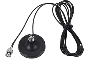 KUIOPYY Wireless Antenna Base Microphone Antenna Base with Magnet 3 Meter Rg174 Cable Bnc Male Aerial