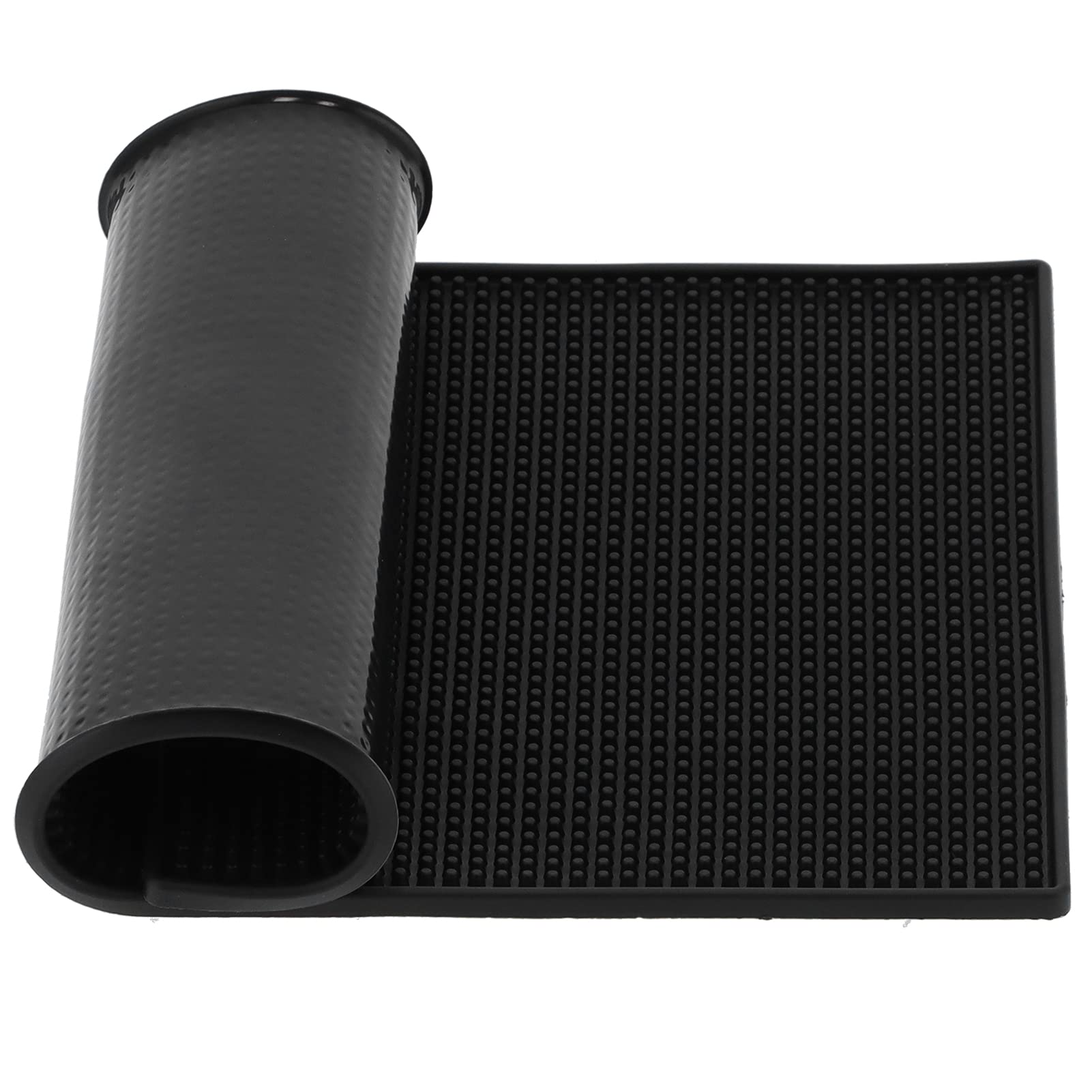 Bar Mat,Non‑Slip Rubber Barber Service Mat Black Coffee Bar Mats Spill Mat for Counter-Top(30x15x1cm)