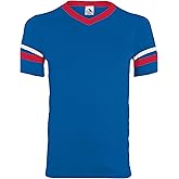 Augusta Sportswear Sleeve Stripe Jersey, Large, Royal/Red/White