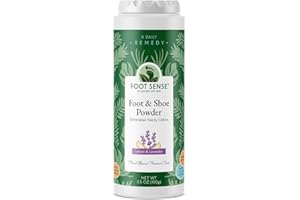 FOOT SENSE All Natural Foot & Shoe Powder, Foot Odor Eliminator for Long-Lasting Odor Control Lasts up to 6 Months, Disinfects & Deodorizes, Safe for Men, Women, Kids, Athletes, 100g