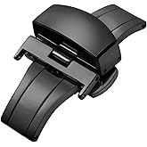 BINLUN Stainless Steel Deployment Clasp Replacement Watch Clasp Buckle for Leather Watch Bands Straps 4 colors (12mm-22mm)