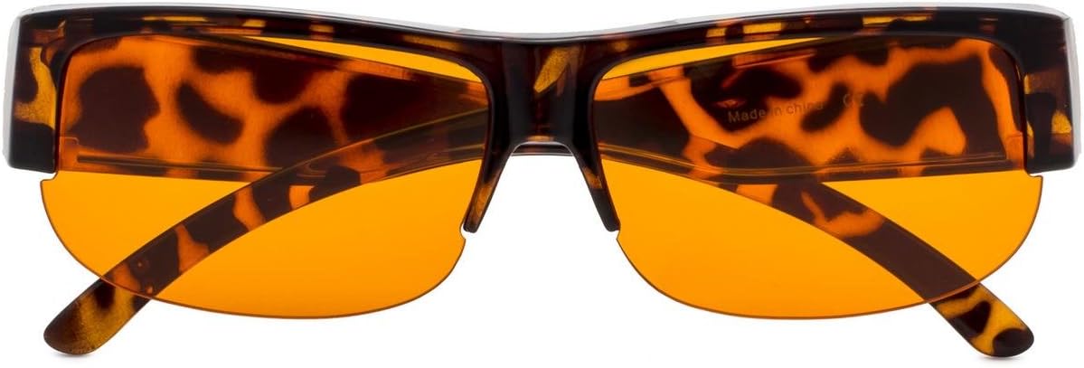 Eyekepper 100% Anti-Blue Light Blocking Computer Glasses,Fit Over Reading and Glasses Amber Lens Better Sleep for Men Women Gamers Gaming Office Tortoise - Image 3