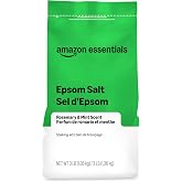 Amazon Essentials Epsom Salt Soaking Aid, Rosemary &amp; Mint Scent, 3 pound (Pack of 1) (Previously Amazon Basics)
