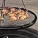 Sunnydaze X-Marks Outdoor Fire Pit Grill Grate for Cooking - Round Fire Pit Grate - Steel Campfire BBQ Grill with Handles - 36-Inch
