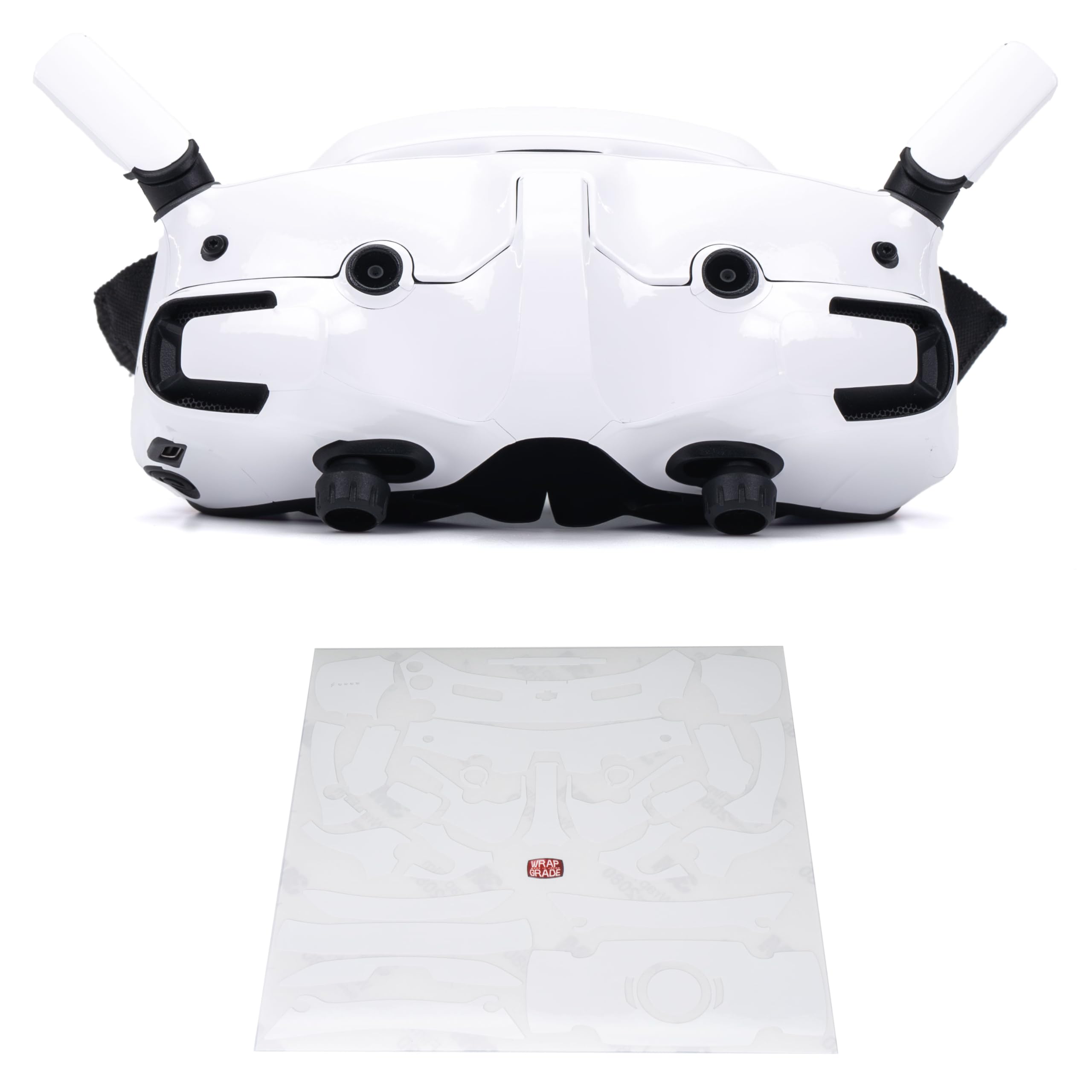 WRAPGRADE Skin Stickers for DJI Goggles 3 (Racing White)