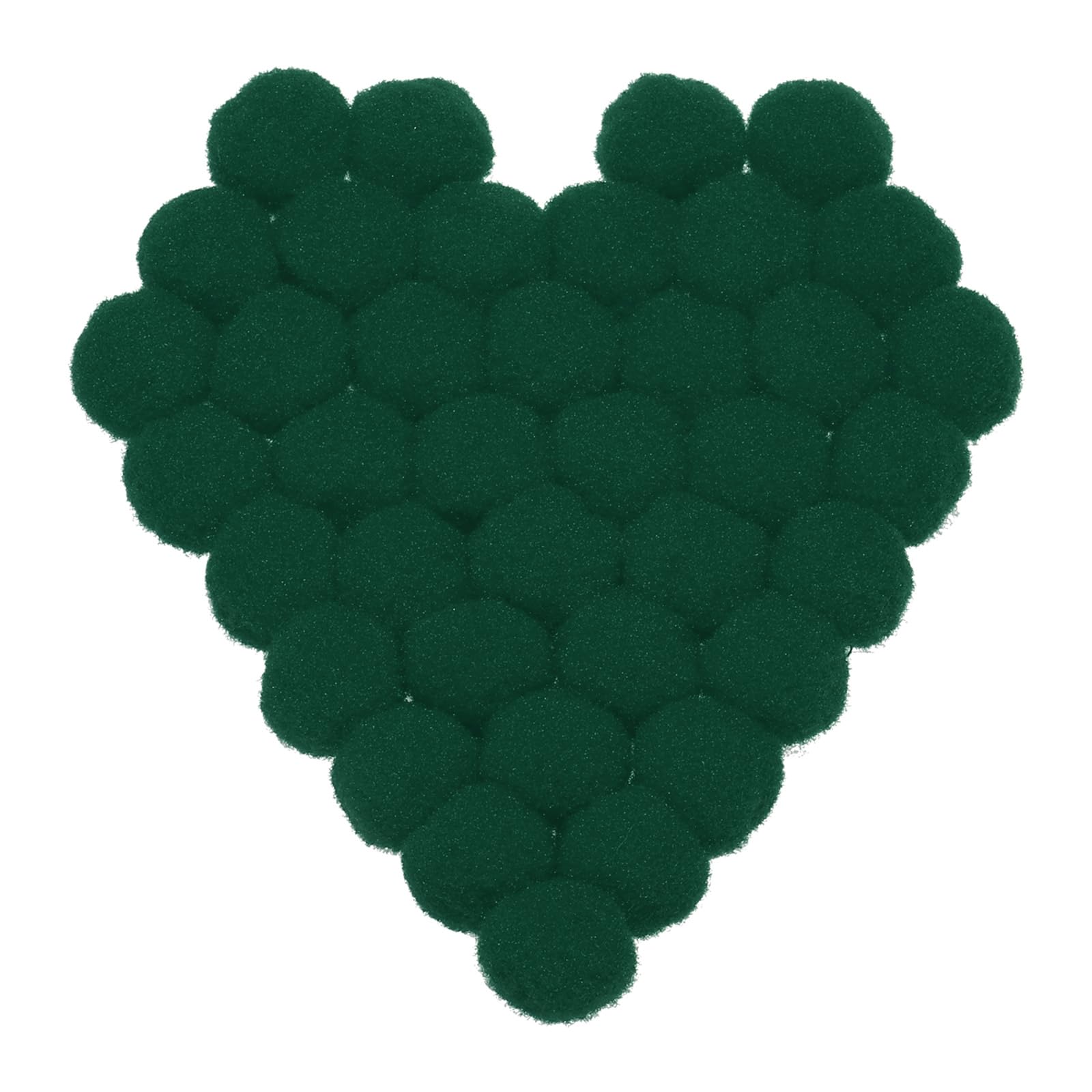 Rebower Soft and Fuzzy Balls Rainbow Craft Pom Fabric for DIY Creative Crafts Art Projects [0.59 Inch/Bicolor - Black & Green] - 300PCS