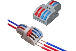 Koverflame Robust Lever Wire Kit: Quick Connect Electrical Splicing, Compact Conductor 28-12 AWG for Reliable Inline Circuits (LT422 (10pcs))