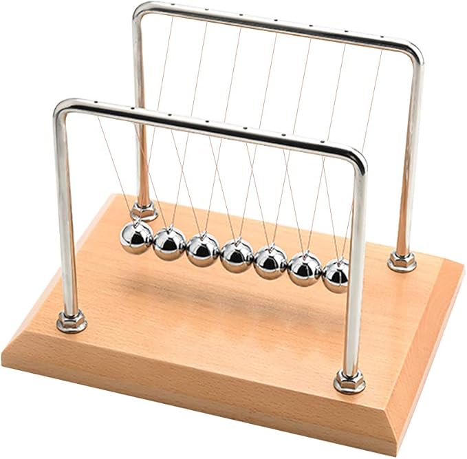 High Quality Newton's Cradle Balance 7 Balls with Beech Wooden Base, 50