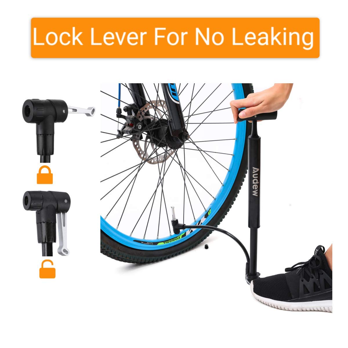 Audew mini bicycle tire pump Tech Cycling