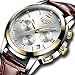 Mens Business Quartz Watches with Brown Leather Strap Analog Waterproof Casual Classic Dress Wristwatch ¡­