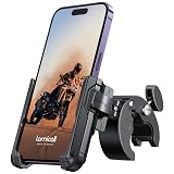Lamicall Motorcycle Phone Mount Holder - [Camera Friendly] [1s Lock] Bike Phone Holder Handlebar Clamp, Bicycle Scooter Phone Clip, Gifts for iPhone 17, 16, 15 Pro Max, Galaxy S25 Ultra, 4.7-7" Phones