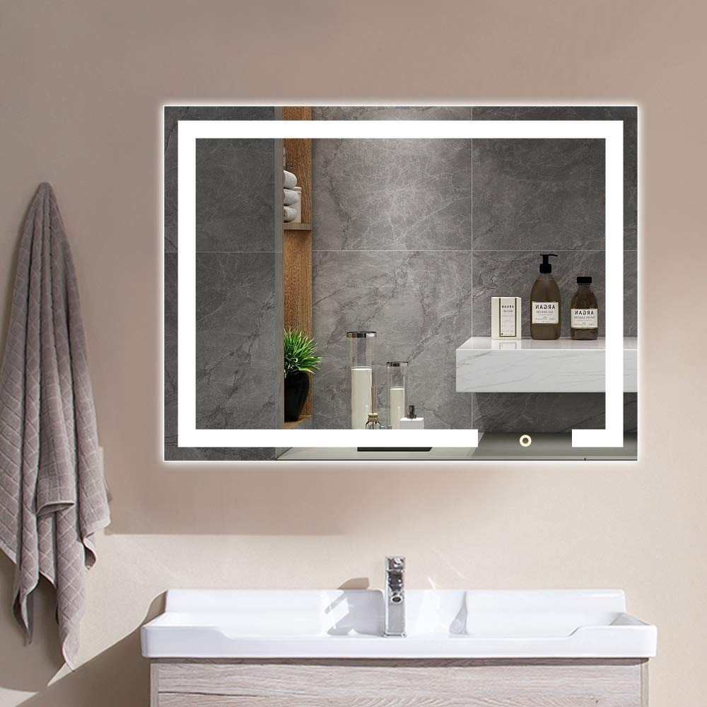 Buy Vanity Lighted Mirror 32x24 Inches LED Large Makeup Dimmable with