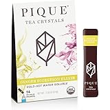 Pique Tea Organic Ginger Digestion Elixir - Gut Health, Fasting, Calm - 1 Pack (14 Sticks)