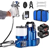 Cordless Paint Spraying Gun, Quickly Shot Spraying Compatible with Makita 18V Battery, Spraying Paint Gun with 70inch Adjustable Hose for 360&deg; Full &amp; High Reaching Paint (Batteries Included, Blue)