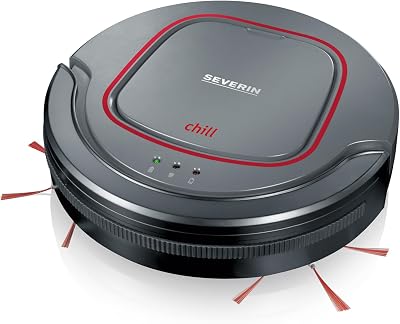 Saugroboter "chill®", leistungsstarker Staubsauger Roboter für Hartböden und kurzflorige Teppiche, extra flacher Putzroboter mit Treppenstufenerkennung, platingrau, RB 7025