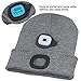 TAGVO Unisex Beanie with The Light, USB Rechargeable LED Headlamp Cap, Hands Free Headlamp Flashlight Hat, Winter Warm Knitted Night Lighted Hat, Men Women Gifts for Dad Father Husband