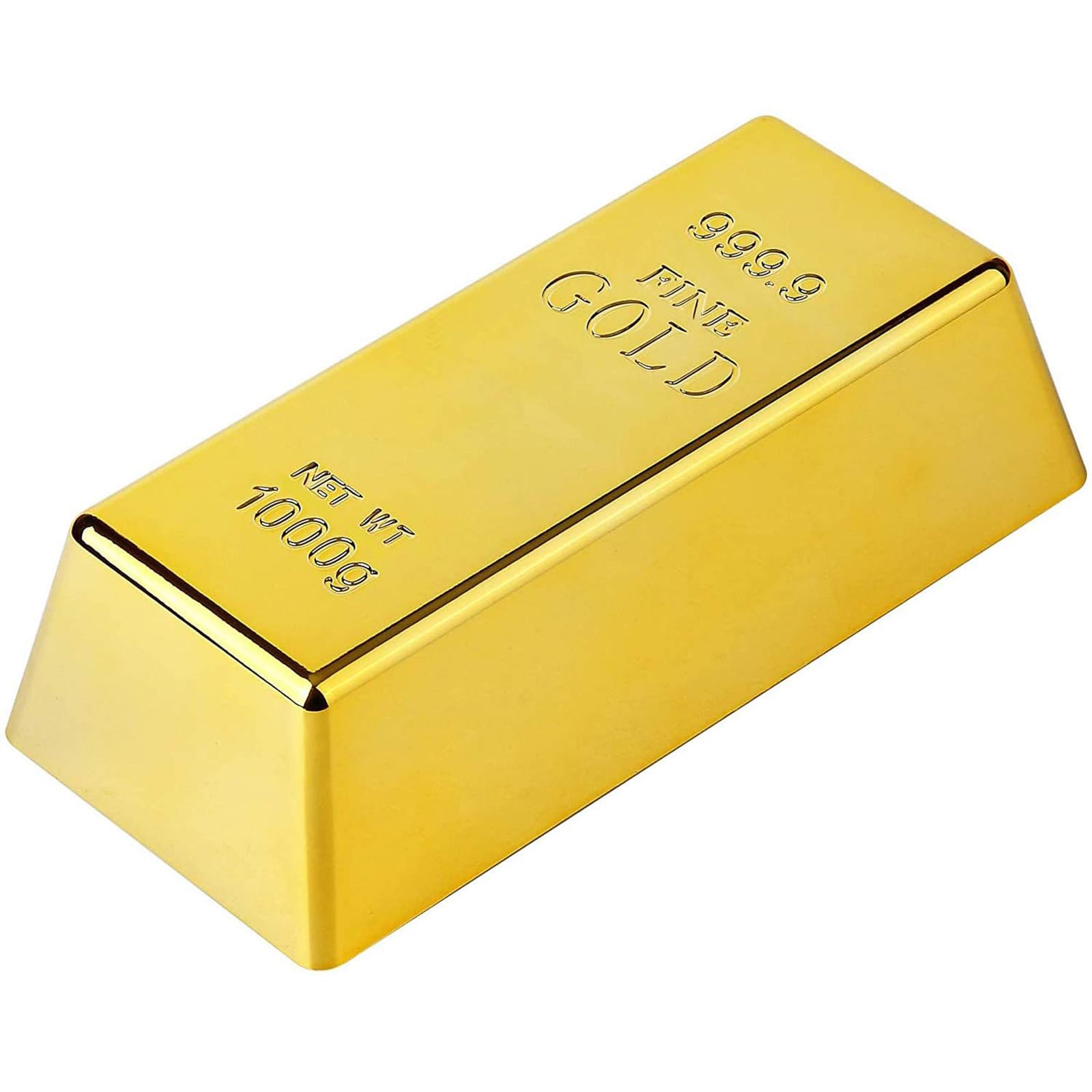 Fake Gold Bar Bullion Doorstop,Door Stop in Gold Bar Shape Paperweight Golden Wedge Safe Doorstop for Home Office Decoration