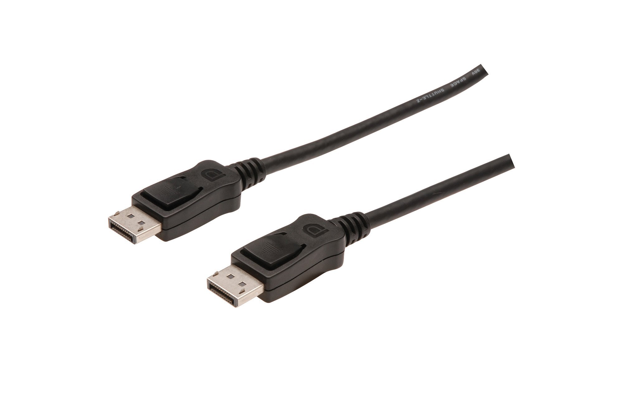 Digitus DisplayPort cable - UHD 4K/60Hz - 2m - with latch - HBR 2 - Compatible with monitor, gaming graphics card — image 1